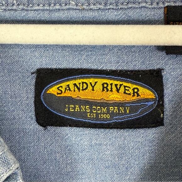 Sandy River, John Deere Chambray Casual Button Down Shirt. Size XL. - Picture 3 of 6
